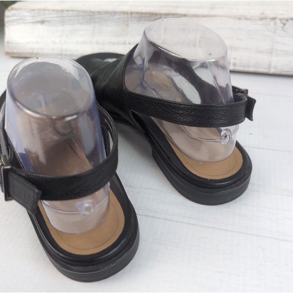 Vionic Ella Toe Loop Sandal Black Leather Women’s 9M Arch Support Comfort Shoes - Picture 5 of 13